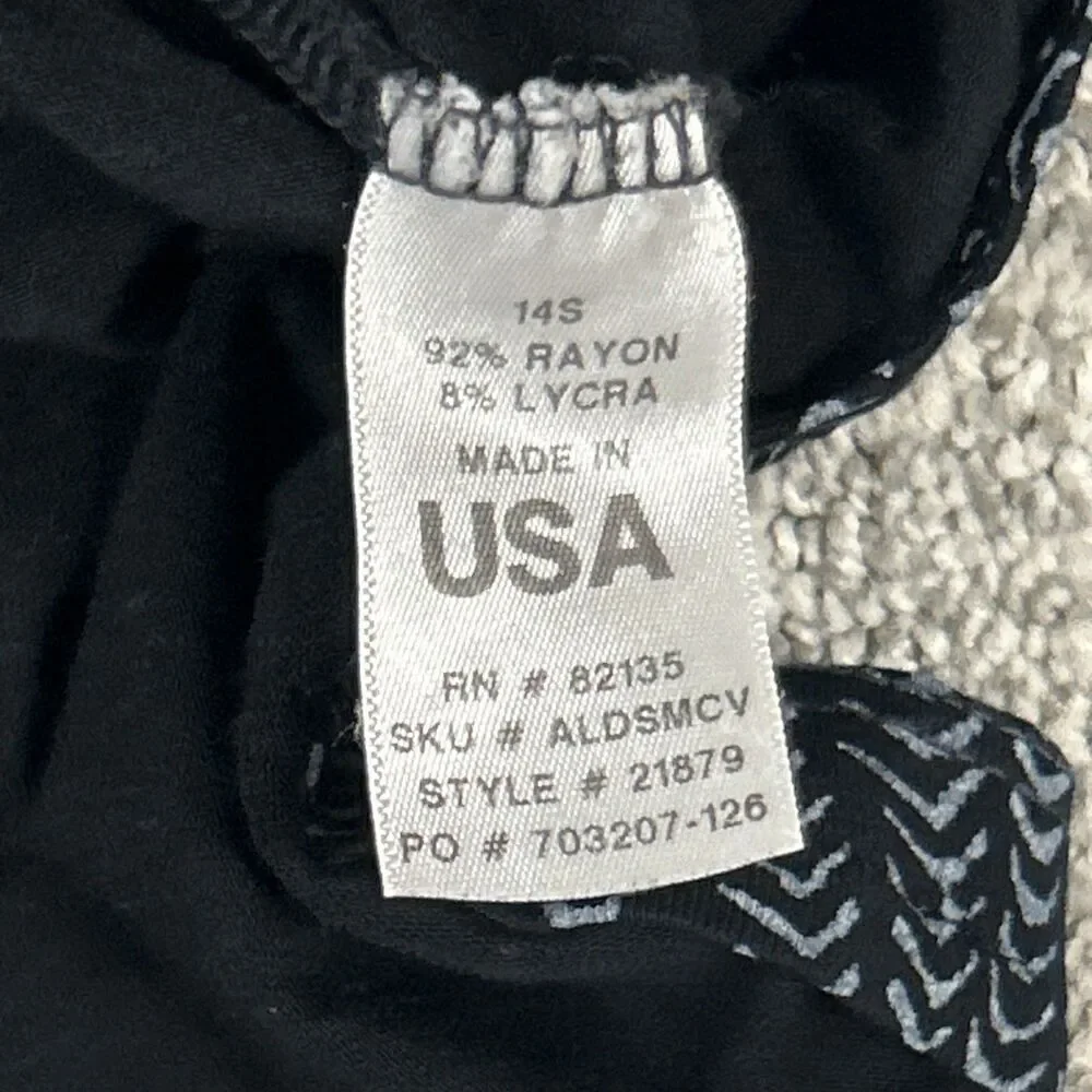 Fresh Produce Maxi Dress Womens XS Black Gray Sleeveless Comfy Long USA